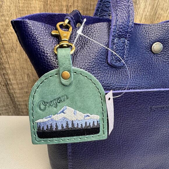 Portland Leather Oregon Charm CUCUMBER FAST SHIP MOUNTAIN Bag Charm Pacific NW - Picture 2 of 7